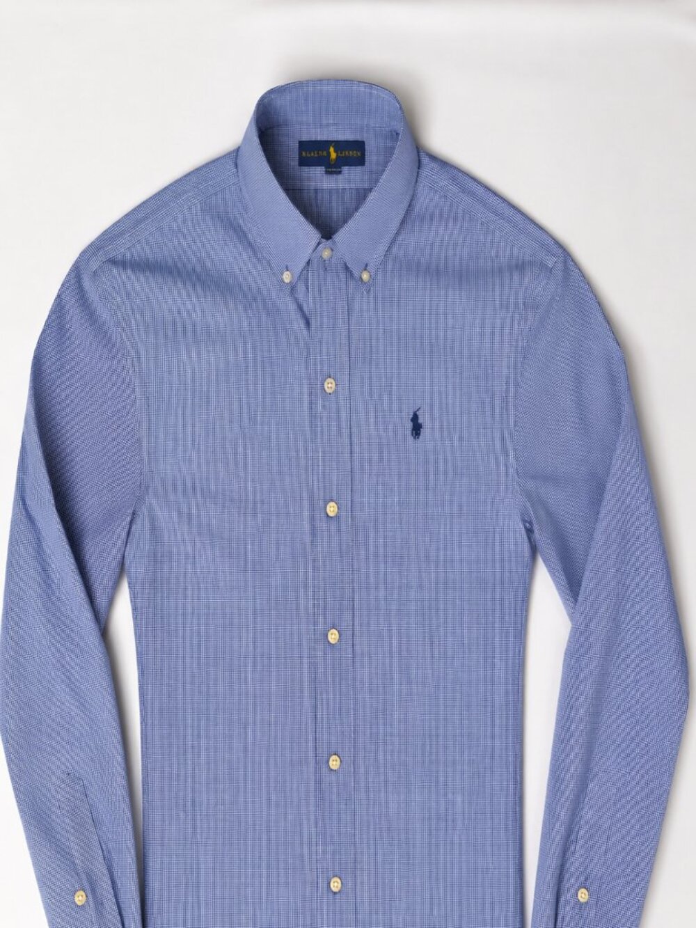 Ralph Lauren Classic Fit Performance Shirt, Blue Gingham, Like New